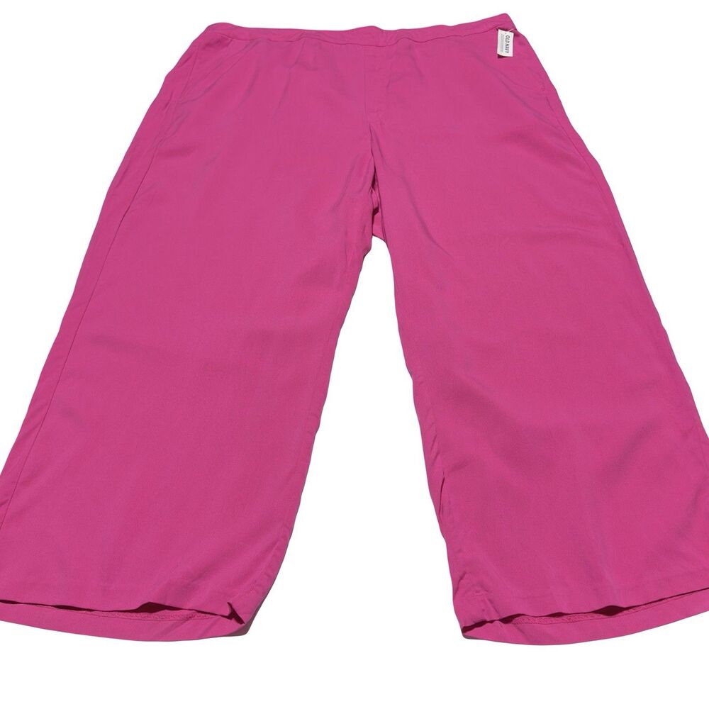 Old Navy Women’s Playa Wide Leg Pants Comfort Waistband Size 3X Pink Pockets NWT